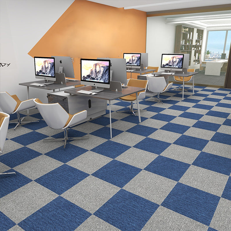 Modern Carpet Tiles Self Adhesive Multi Level Loop Stain Resistant Carpet Tile Navy 40-Piece Set Clearhalo 'Carpet Tiles & Carpet Squares' 'carpet_tiles_carpet_squares' 'Flooring 'Home Improvement' 'home_improvement' 'home_improvement_carpet_tiles_carpet_squares' Walls and Ceiling' 7370570