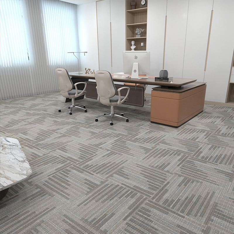 Modern Carpet Tiles Self Adhesive Multi Level Loop Stain Resistant Carpet Tile Yellow-Gray 40-Piece Set Clearhalo 'Carpet Tiles & Carpet Squares' 'carpet_tiles_carpet_squares' 'Flooring 'Home Improvement' 'home_improvement' 'home_improvement_carpet_tiles_carpet_squares' Walls and Ceiling' 7370580