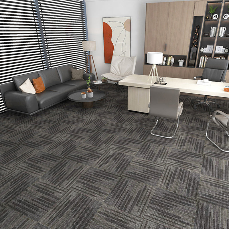 Modern Carpet Tiles Self Adhesive Multi Level Loop Stain Resistant Carpet Tile Gray/ Light Blue 40-Piece Set Clearhalo 'Carpet Tiles & Carpet Squares' 'carpet_tiles_carpet_squares' 'Flooring 'Home Improvement' 'home_improvement' 'home_improvement_carpet_tiles_carpet_squares' Walls and Ceiling' 7370584