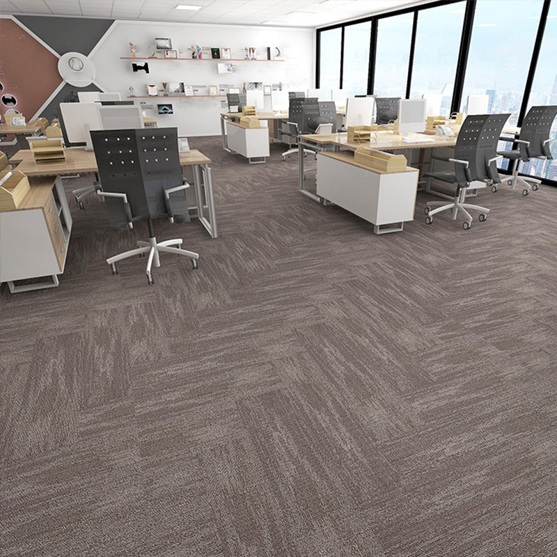 Modern Carpet Tiles Self Adhesive Multi Level Loop Stain Resistant Carpet Tile Gray-White 40-Piece Set Clearhalo 'Carpet Tiles & Carpet Squares' 'carpet_tiles_carpet_squares' 'Flooring 'Home Improvement' 'home_improvement' 'home_improvement_carpet_tiles_carpet_squares' Walls and Ceiling' 7370575