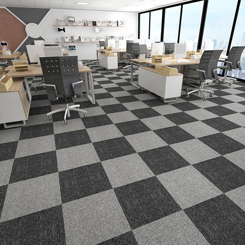Modern Carpet Tiles Self Adhesive Multi Level Loop Stain Resistant Carpet Tile Milk Gray 40-Piece Set Clearhalo 'Carpet Tiles & Carpet Squares' 'carpet_tiles_carpet_squares' 'Flooring 'Home Improvement' 'home_improvement' 'home_improvement_carpet_tiles_carpet_squares' Walls and Ceiling' 7370587