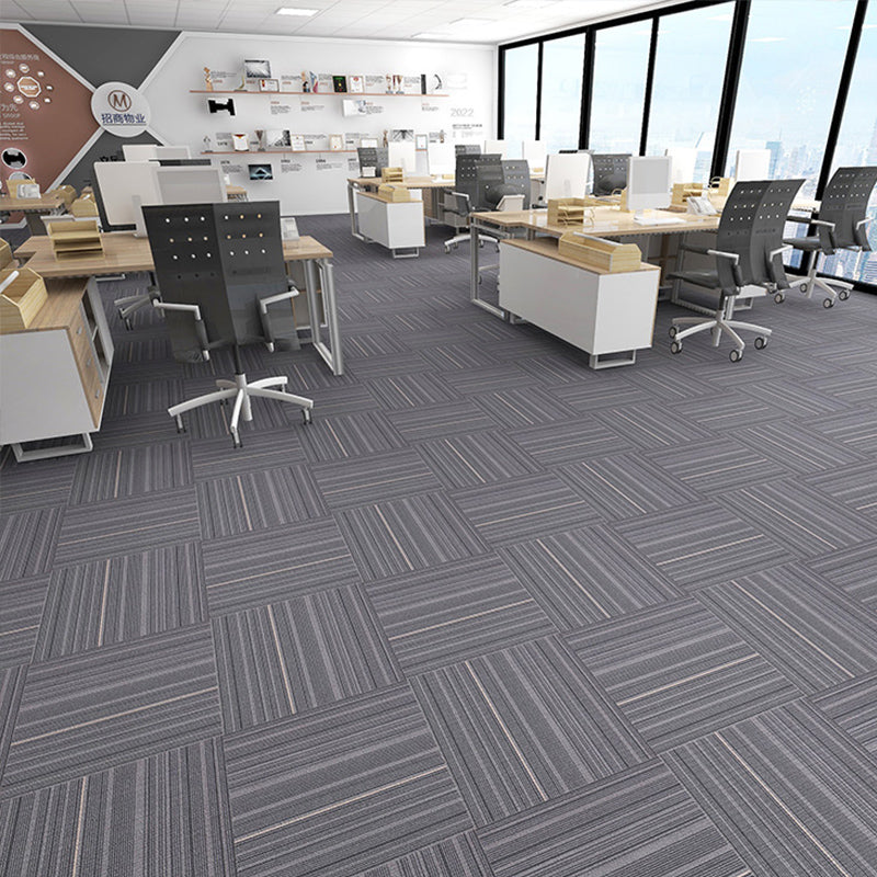 Modern Carpet Tiles Self Adhesive Multi Level Loop Stain Resistant Carpet Tile Denim Blue 40-Piece Set Clearhalo 'Carpet Tiles & Carpet Squares' 'carpet_tiles_carpet_squares' 'Flooring 'Home Improvement' 'home_improvement' 'home_improvement_carpet_tiles_carpet_squares' Walls and Ceiling' 7370569