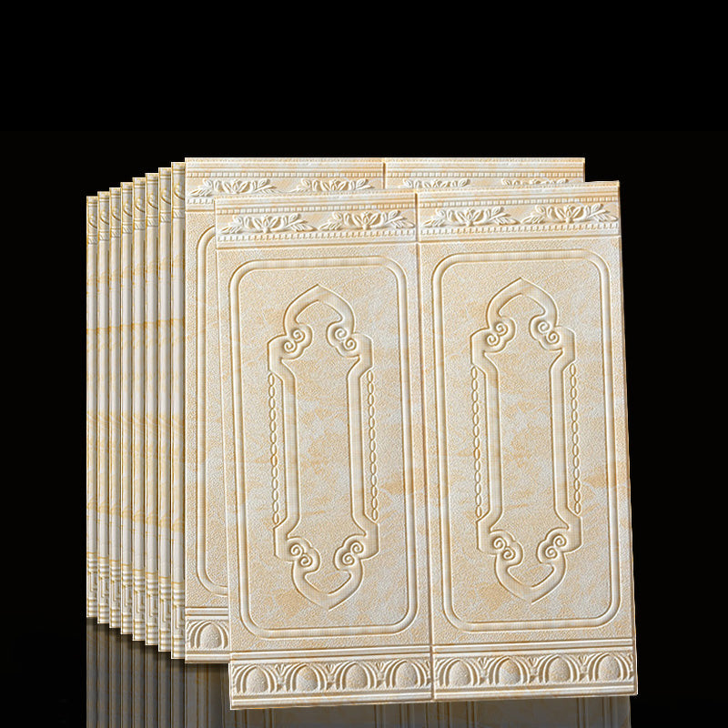 Contemporary Waterproof 3D Wainscoting Peel and Stick Indoor Wallboard Clearhalo 'Flooring 'Home Improvement' 'home_improvement' 'home_improvement_wall_paneling' 'Wall Paneling' 'wall_paneling' 'Walls & Ceilings' Walls and Ceiling' 7529614