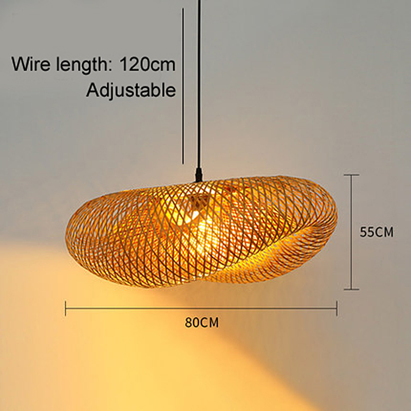 Serinara — Handwoven Bamboo Pendant Light with Warm Glow