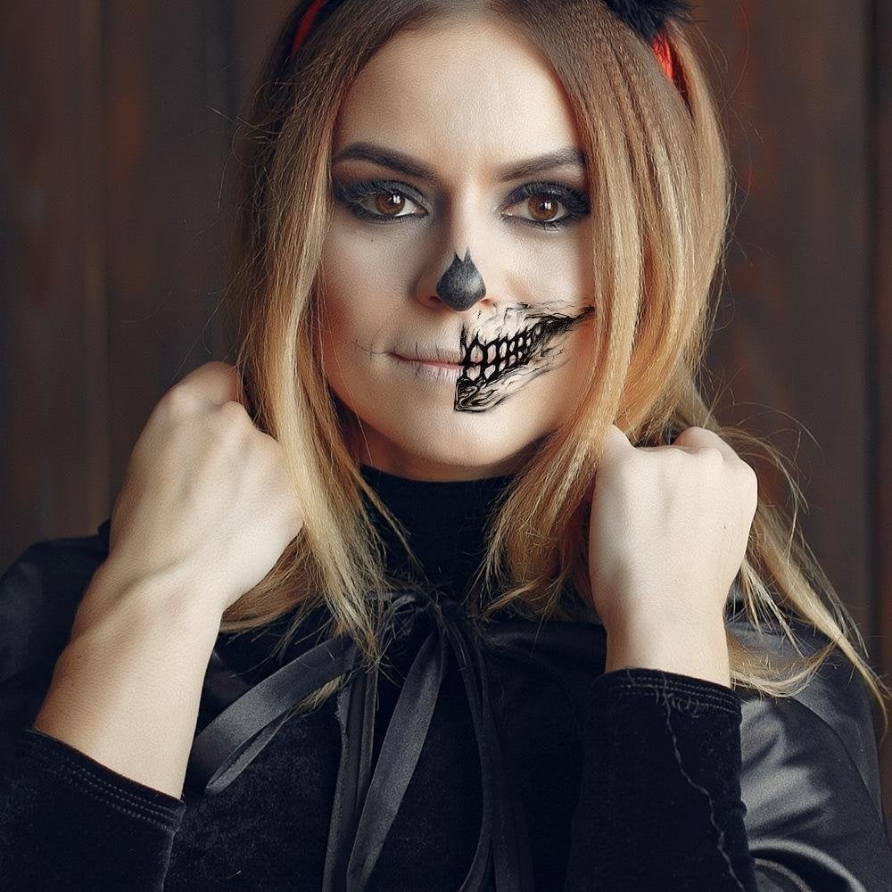 Halloween Temporary Tattoos for Face & Body – Realistic & Easy to Remove