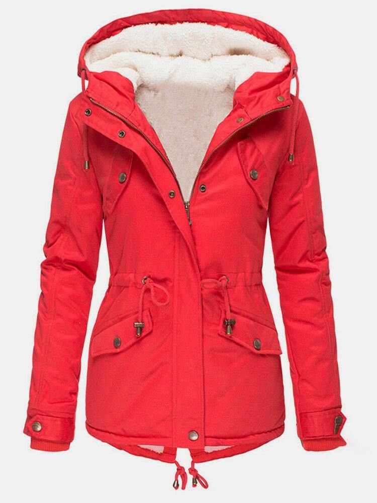 Women's Winter Coat | Waterproof & Faux Shearling Lined | Adjustable Fit | Durable Design