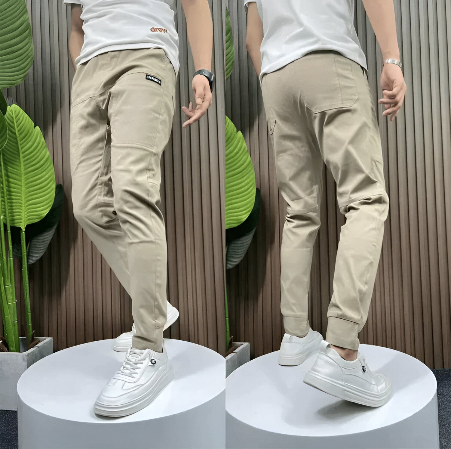 Men’s Cargo Pants | Stretch Fabric & Multiple Pockets | Elastic Cuffs | Comfortable Fit