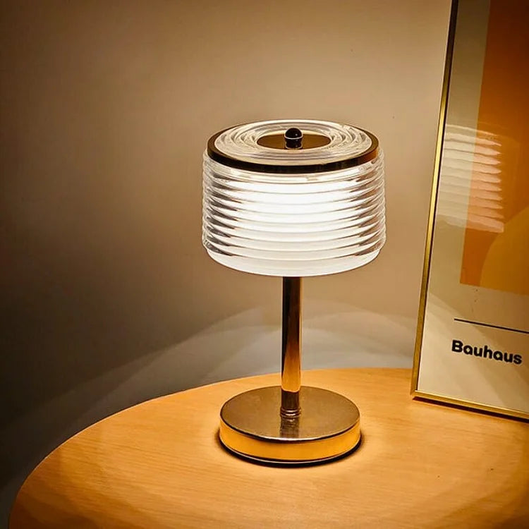 LumaHalo Elegant LED Ring Table Lamp with Ambient Light