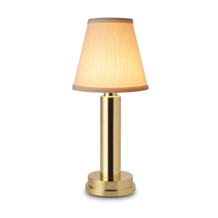 LuxeBeam Wireless Brass Table Lamp with Downlight Feature