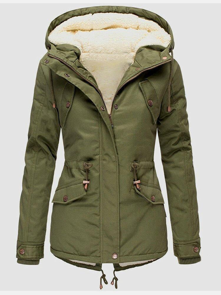 Women's Winter Coat | Waterproof & Faux Shearling Lined | Adjustable Fit | Durable Design
