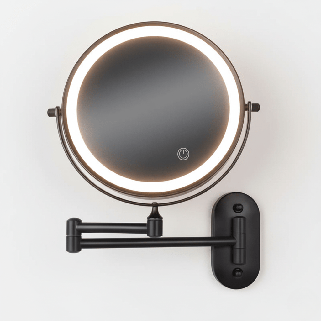 ClarityBright Magnifying Mirror with Adjustable Glow and Rechargeable Power
