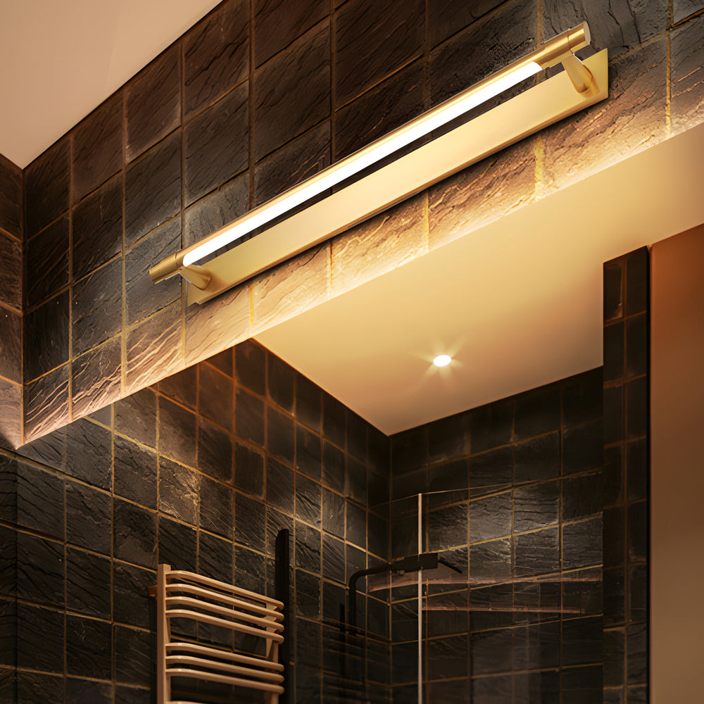 120° Rotatable Dimmable Metallic Strip LED Bath Bar Vanity Light, 18.9''/24.8'' L by Taavita
