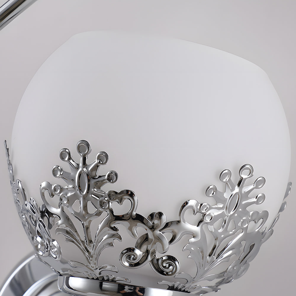 2-Light LED Glass Flower Wall Sconces - Simple European Style Lighting