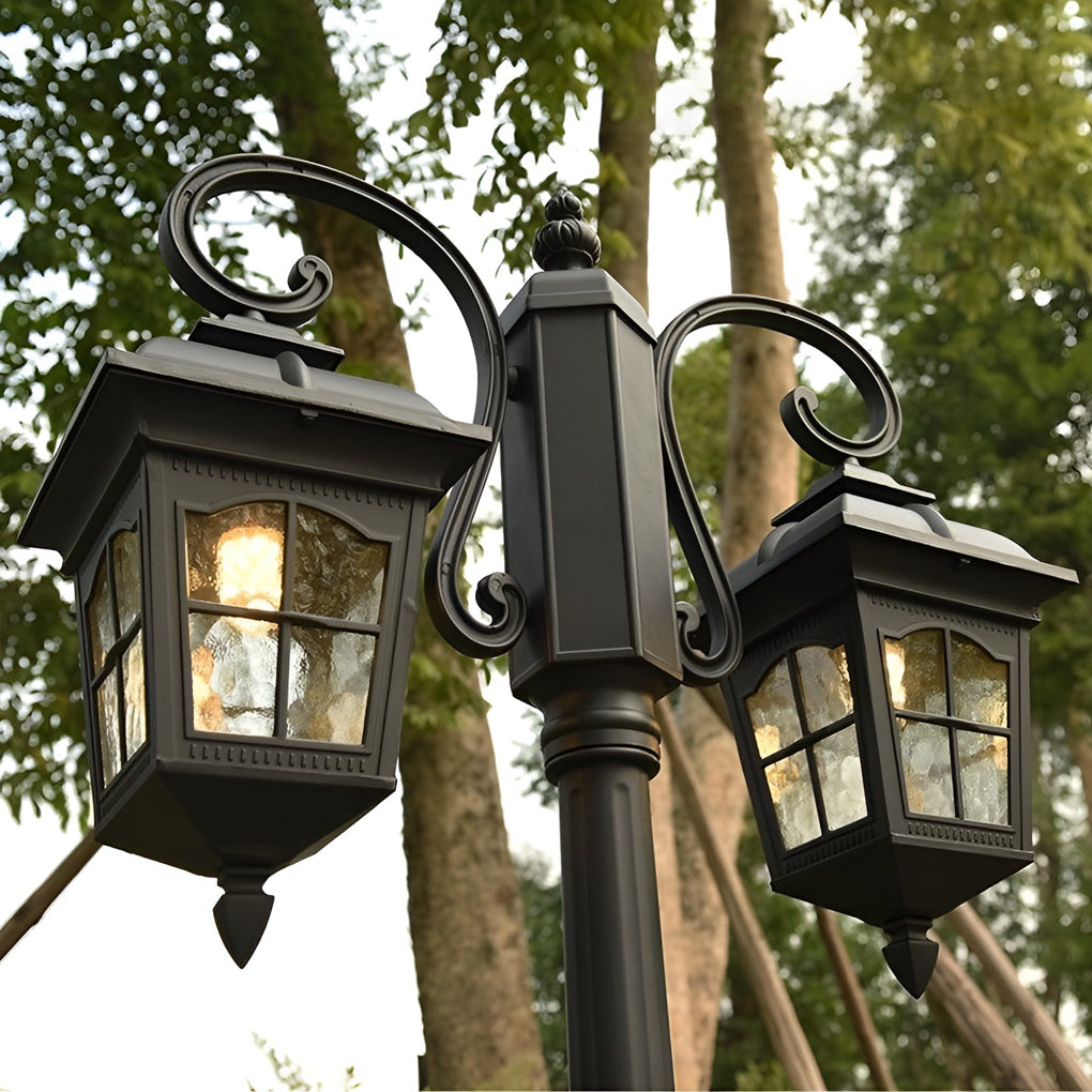 2 Lights Taavita European Style Waterproof Outdoor Pole Lights Public Lighting