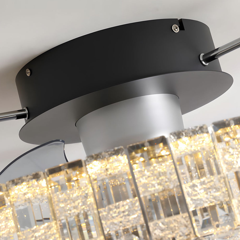 23.6-in Taavita LED Lighting Low Profile Semi-Enclosed Ceiling Fan