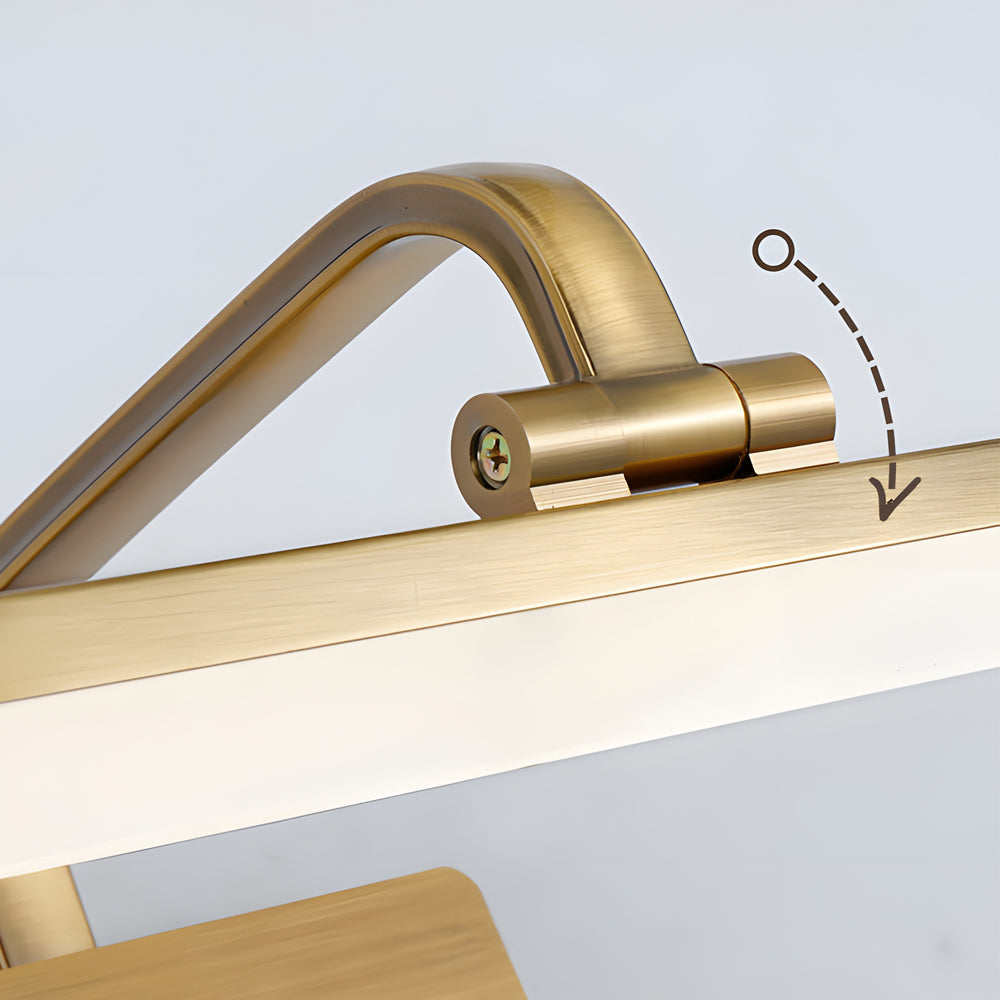 1-Light Adjustable Linear LED Vanity Light with Taavita Finish and Acrylic Shade