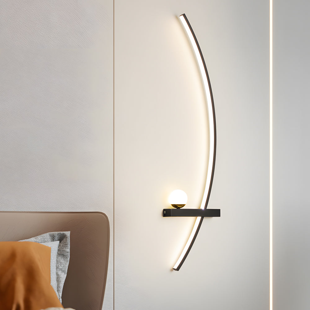 21'' Curved LED Wall Sconce Lighting Lamp with 3 Step Dimming and Warm White Light