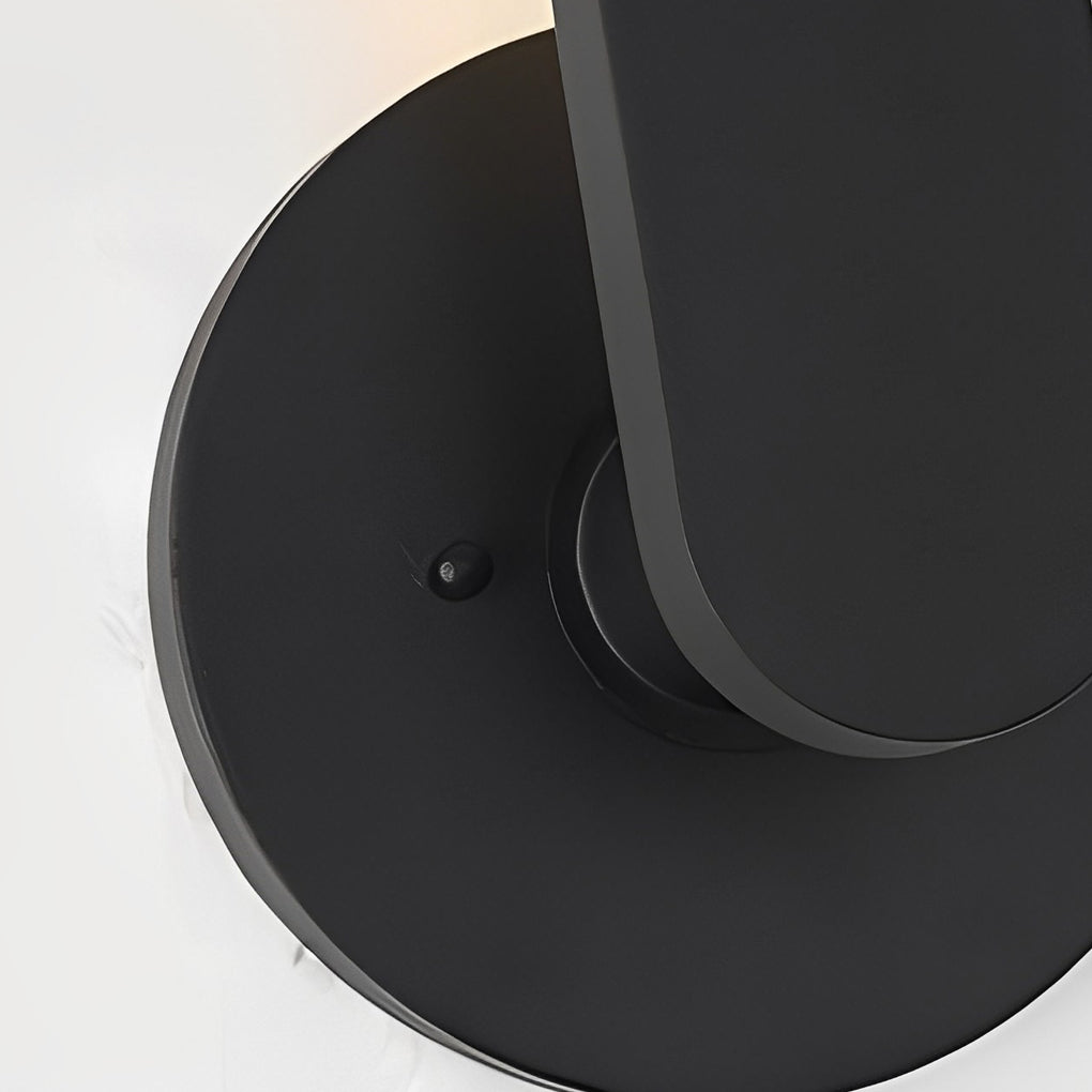 12 in. High Matte Black Aluminum Armed LED Outdoor Wall Light by Taavita