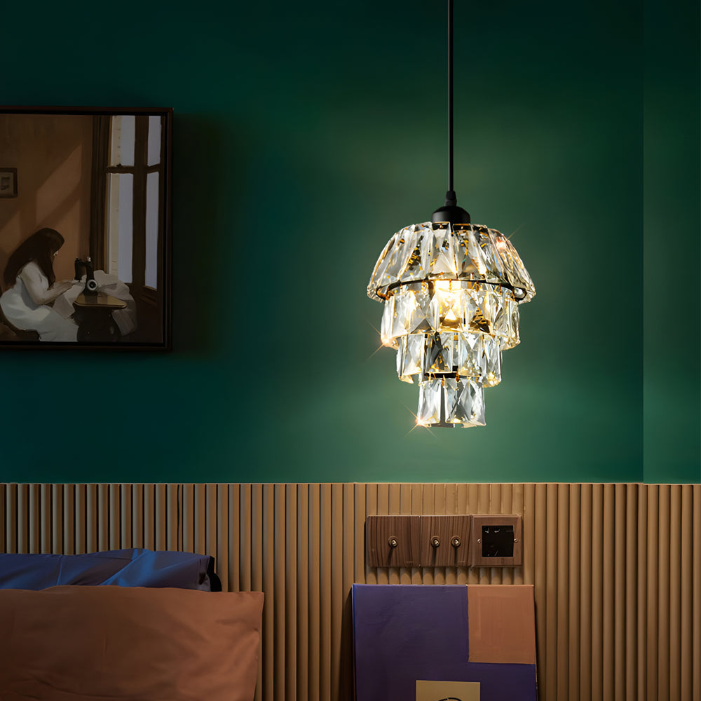 1-Light Mini Crystal Pendant Light Small by Taavita