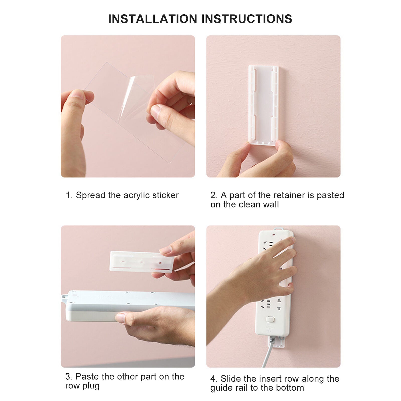 Self-Adhesive No-Drill Socket Organizer