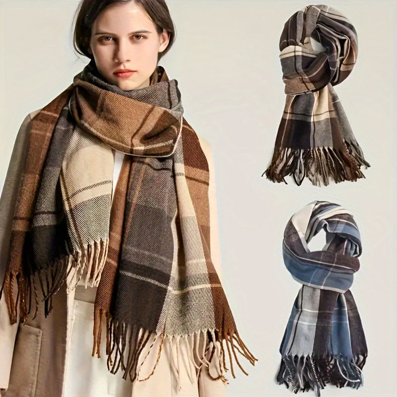 Striped Scarf | Lightweight | Soft Warm Comfort | Polyester