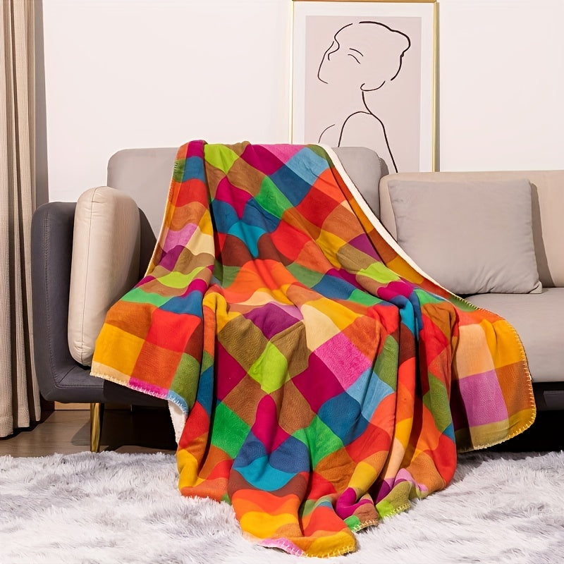 Cozy Colorful Fleece Throw Blanket – Soft & Stylish Design