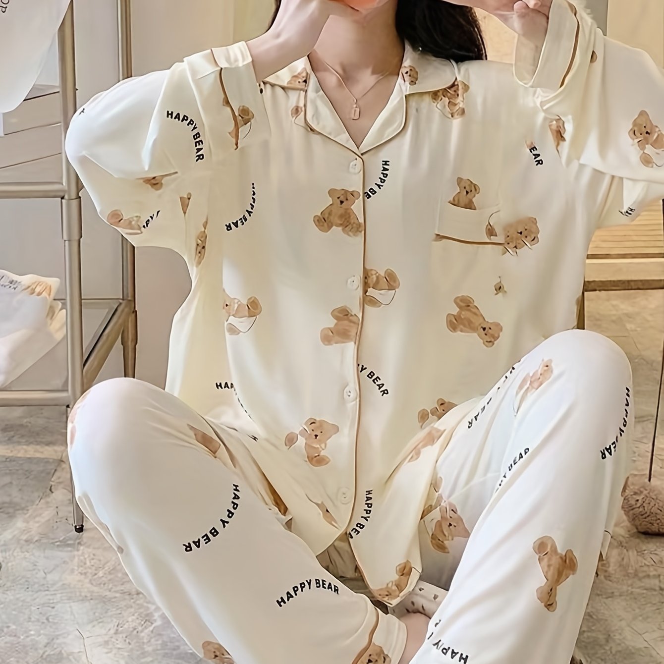 Women’s Pajama Set | Cartoon Print | Ultra Soft Comfort | Polyester