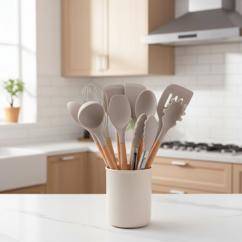 Premium Heat-Resistant Silicone Cooking Utensil Collection