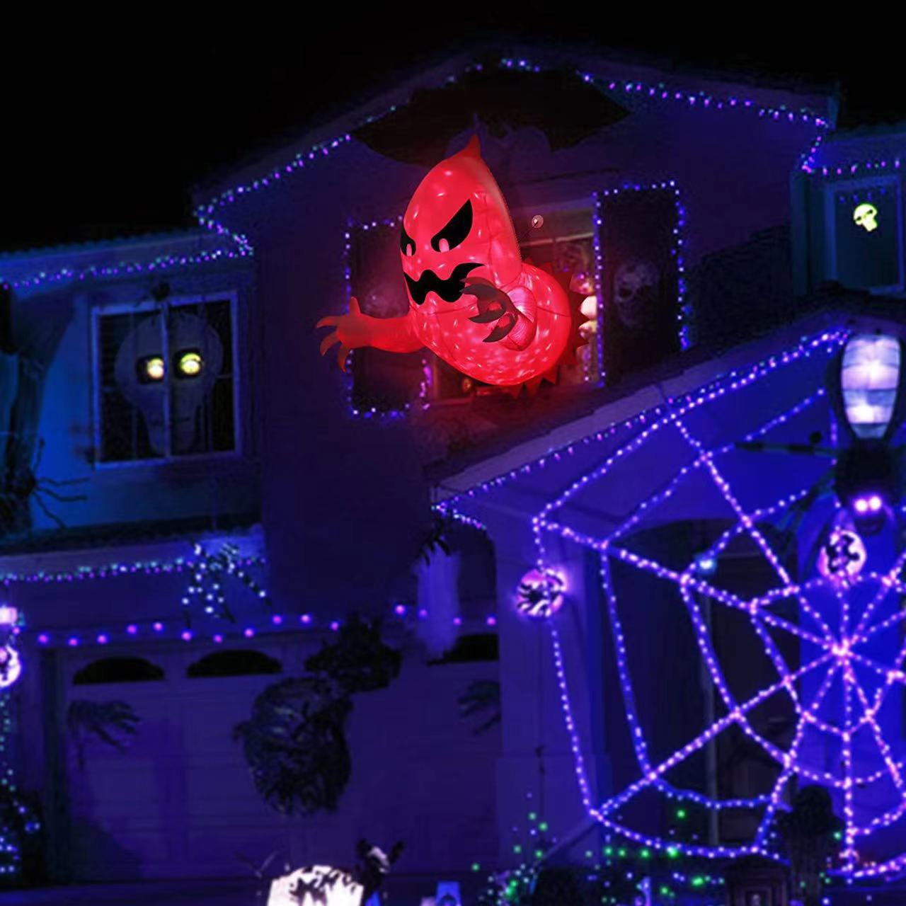 LED Halloween Inflatable Ghost Decoration with Bright Glowing Lights