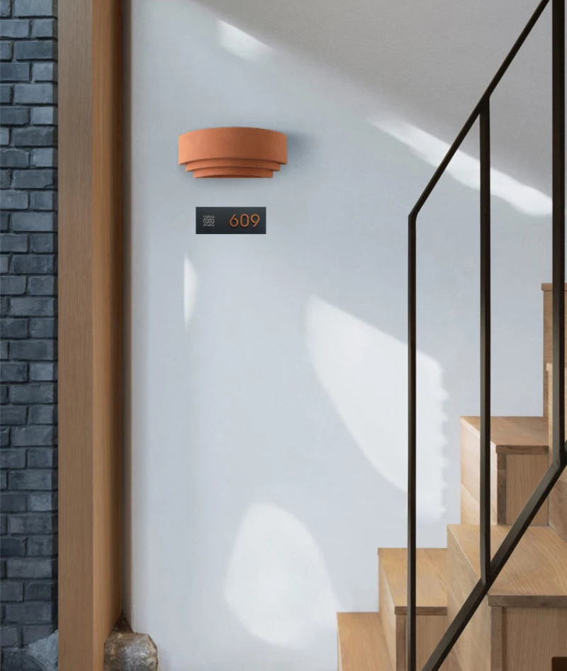 Waterproof LED Wall Sconce Lume Stone | Modern Minimalist Cement Finish | Outdoor Indoor Wall Mounted Light | IP65, Warm White, Energy Efficient, 110V-220V Compatible