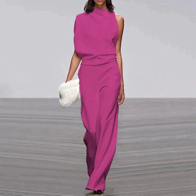 Women’s Sleeveless Jumpsuit | Loose Fit & Wide Leg | Premium Fabric | Elegant Summer Wear