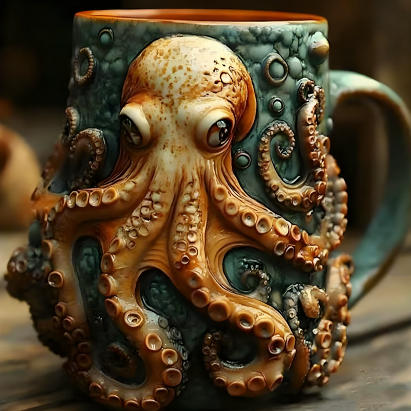 Engine Block Design 3D Mug – Creative Coffee Cup