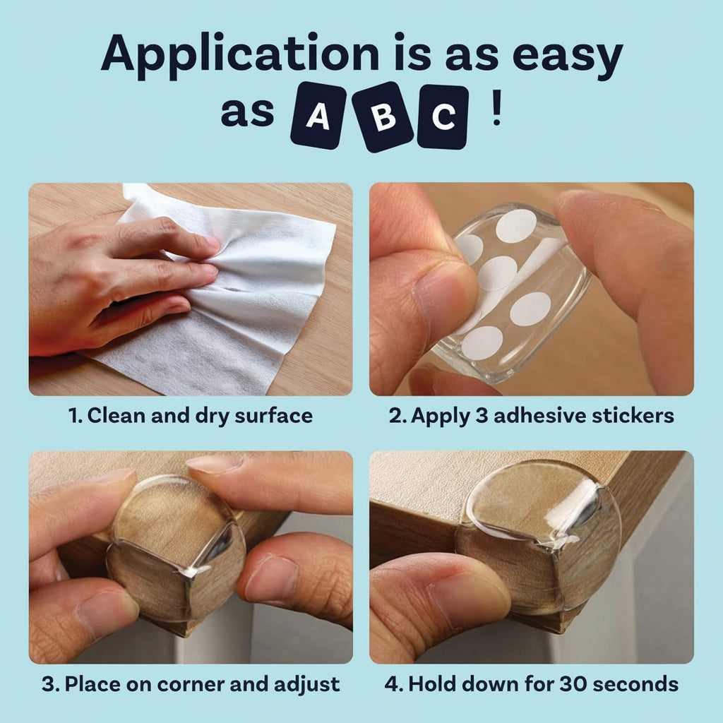 Invisible Edge Protectors for Child Safety, Sturdy PVC, Easy Setup