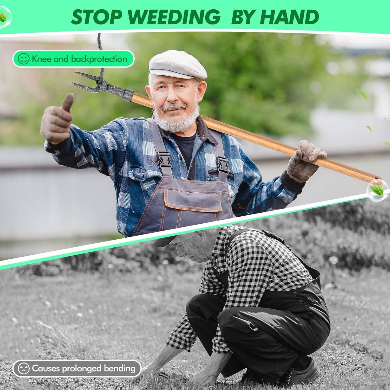 4-Prong Claw Garden Tool for Effective Weed Removal