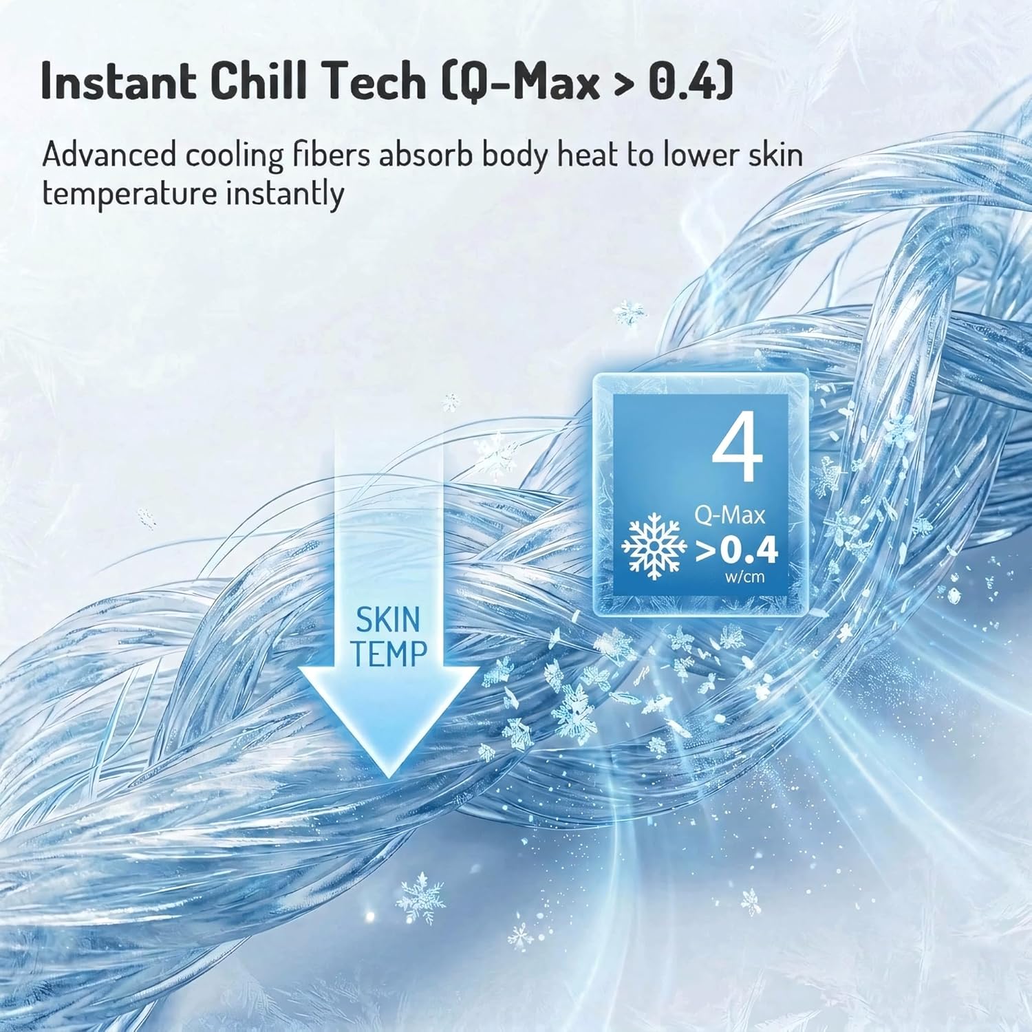Queen Size Lightweight Cooling Blanket for Hot Sleepers with Q-Max >0.4