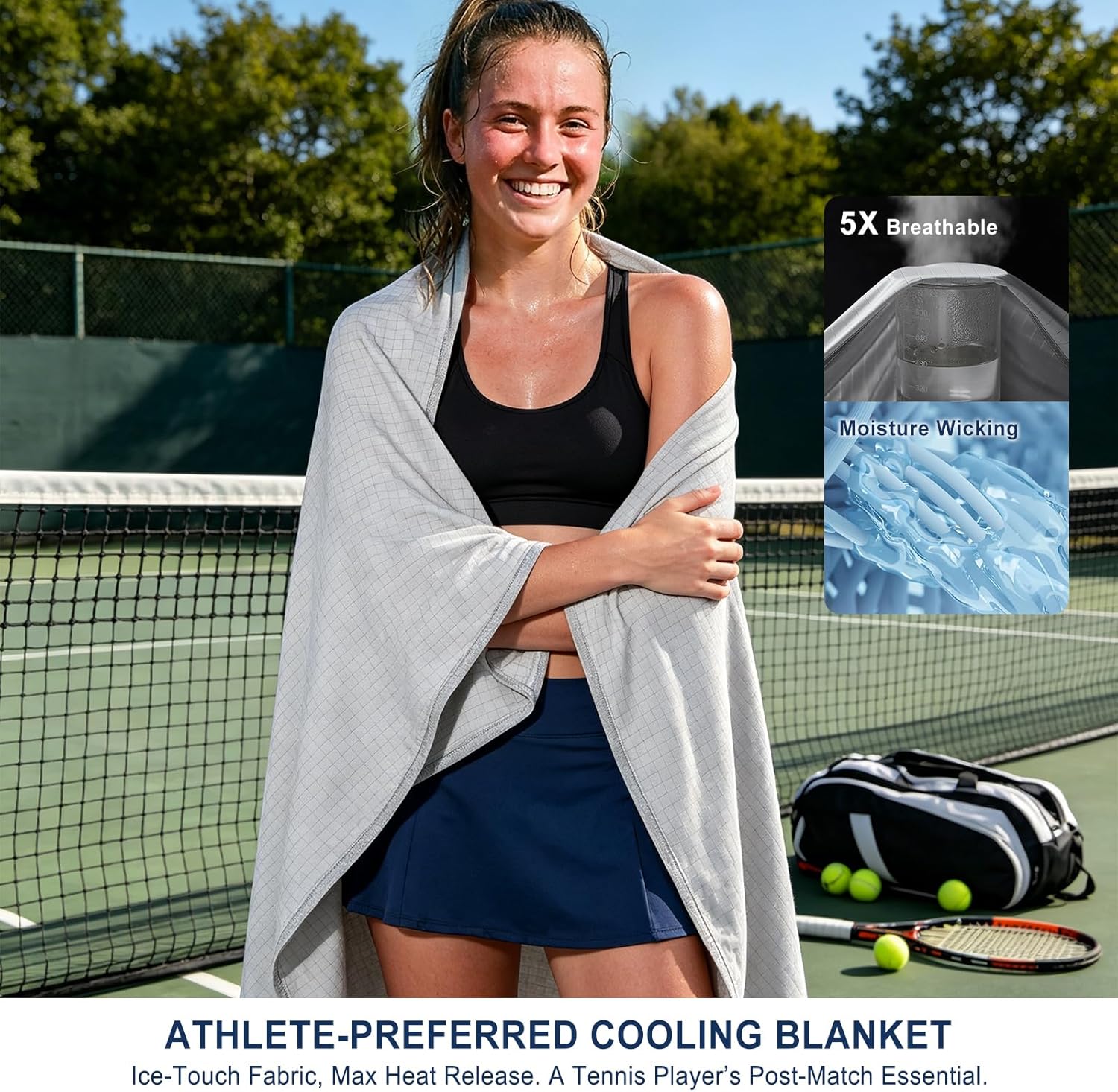 Lightweight Cooling Blanket – Breathable Dual-Sided Throw for Night Sweats