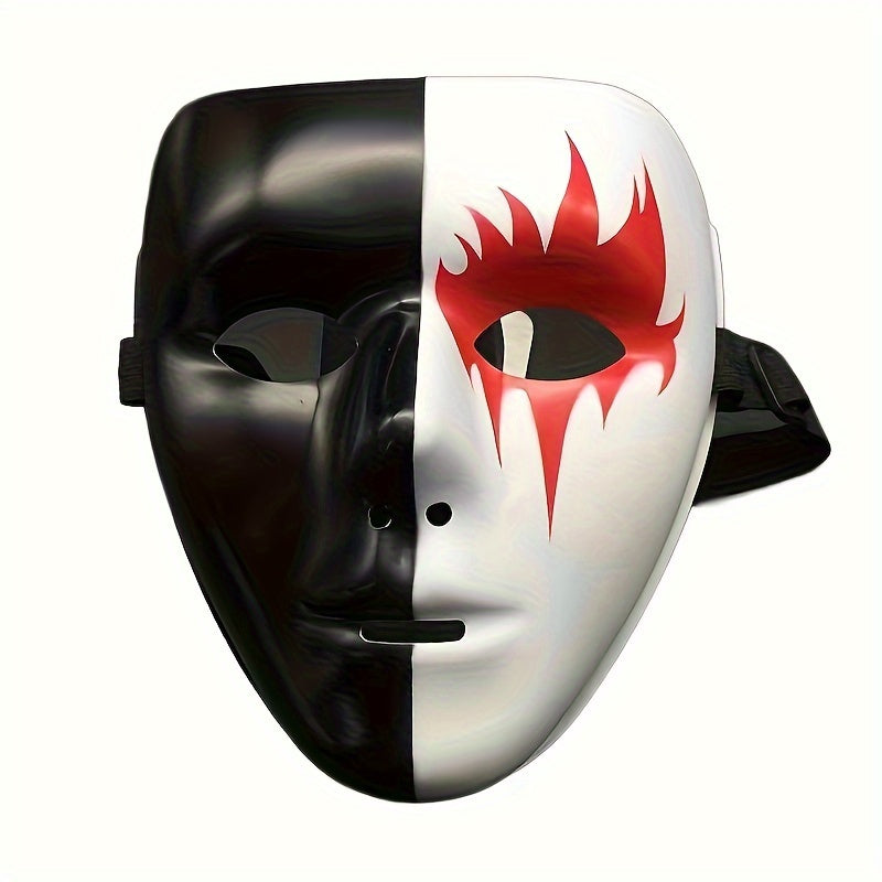 Full Face Halloween Mask for Teens and Adults Durable PVC Leather White