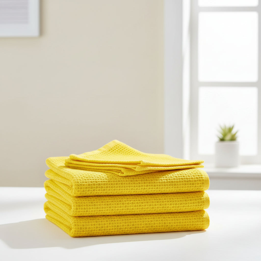 Premium Cotton Kitchen Cloths Set – Highly Absorbent Waffle Texture