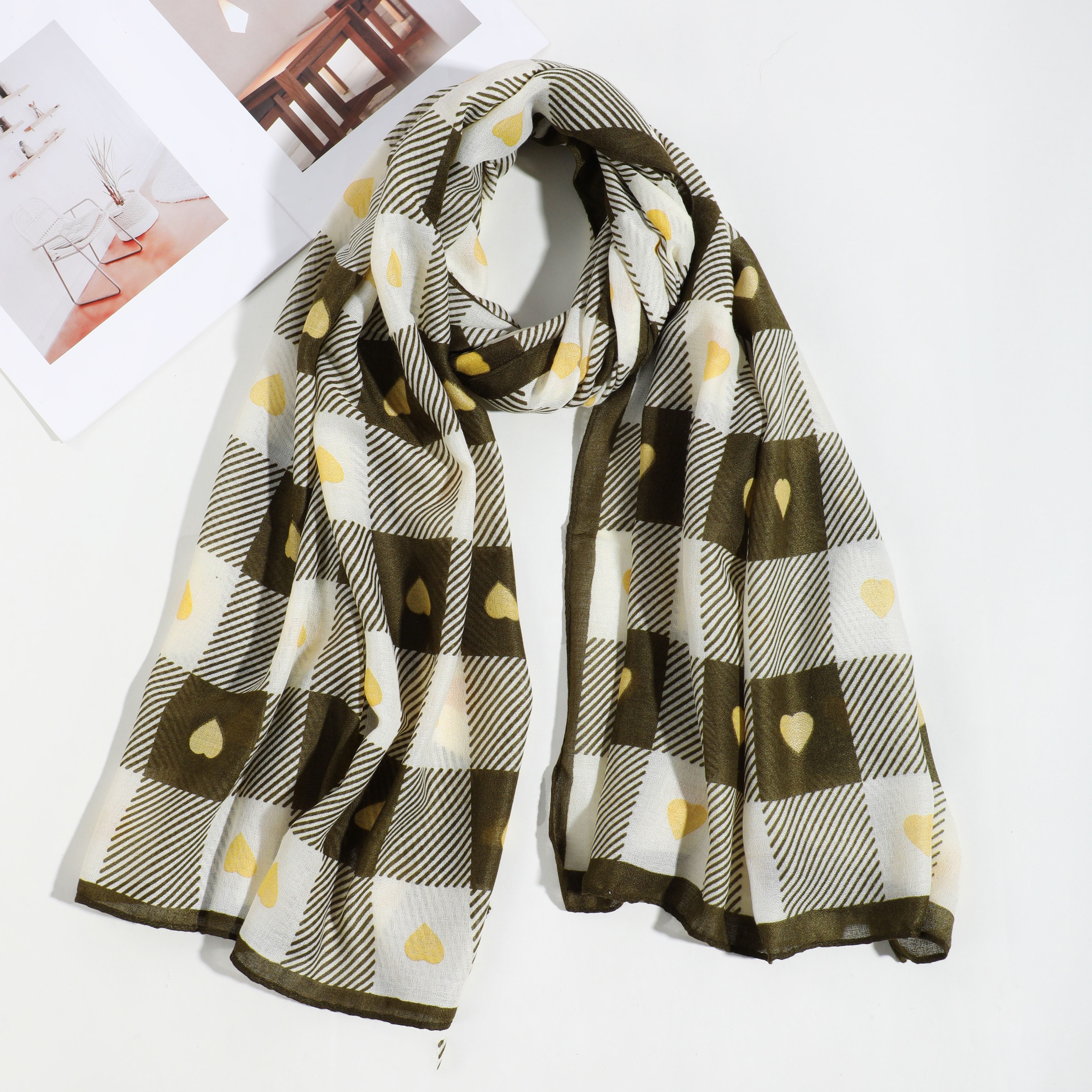 Plaid Scarf | Lightweight Warmth | Soft and Breathable Comfort | Viscose