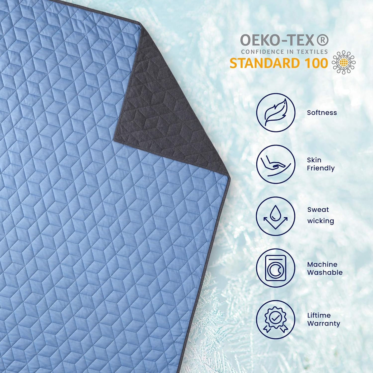 Lightweight Dual-Sided Cooling Blanket - Breathable Throw for Hot Sleepers