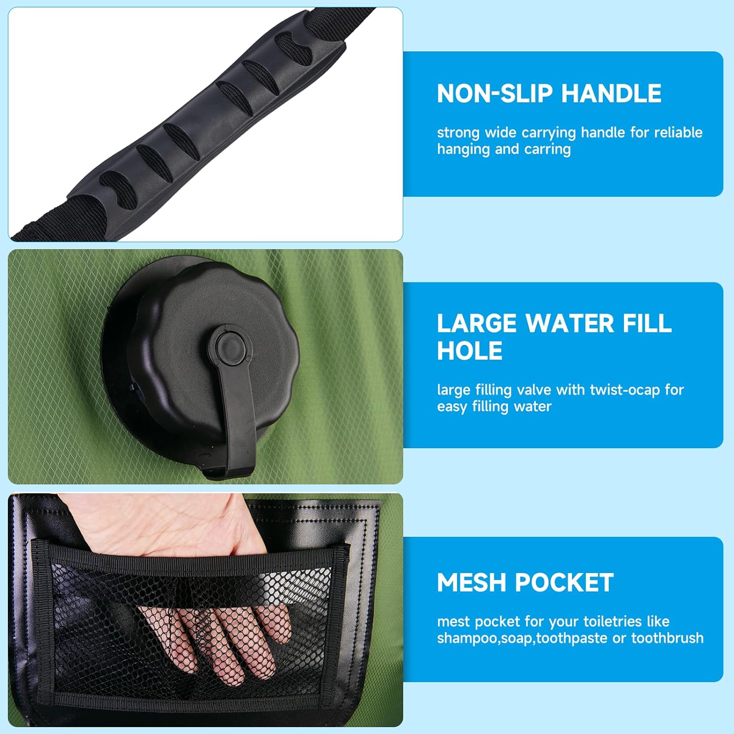 Camping Shower Bag - Portable Outdoor Water Storage