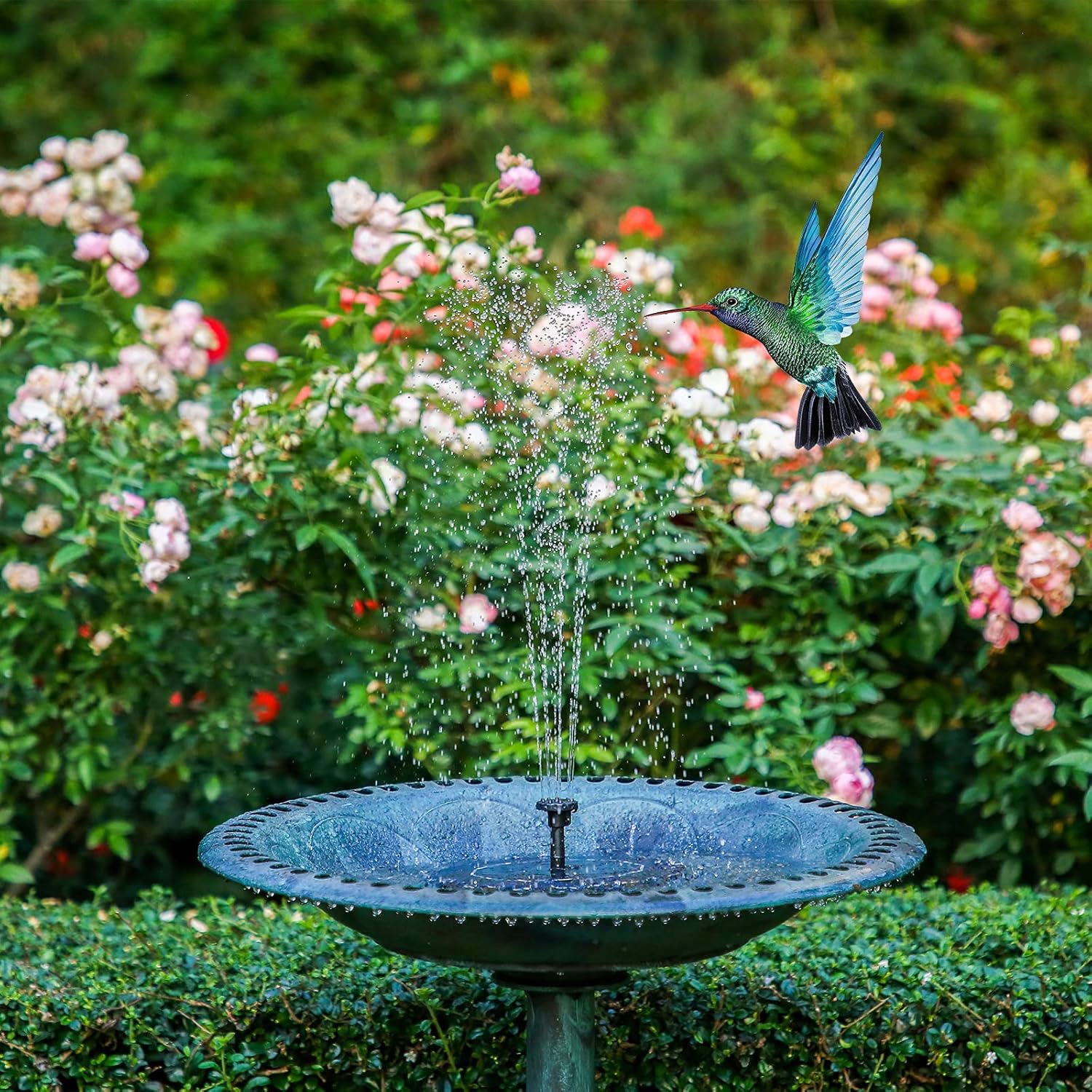 Solar-Powered Water Fountain for Garden & Bird Bath – No Battery, No Electricity Needed