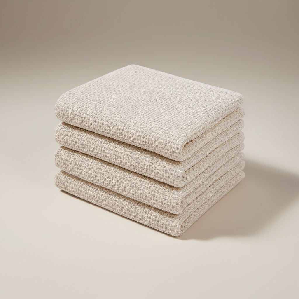 Premium Cotton Kitchen Cloths Set – Highly Absorbent Waffle Texture