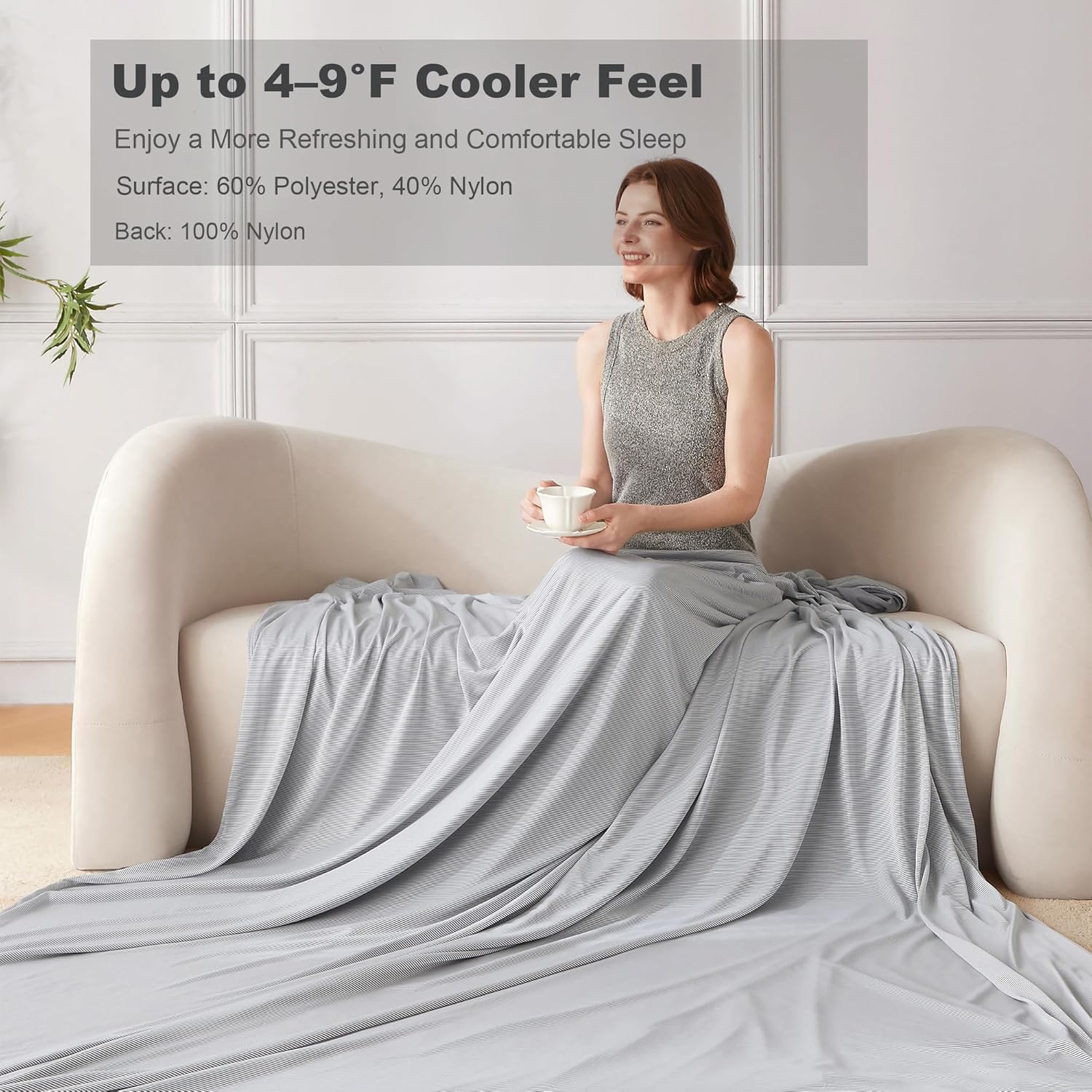 Breathable Cooling Blanket for Hot Sleepers – Lightweight Summer Throw