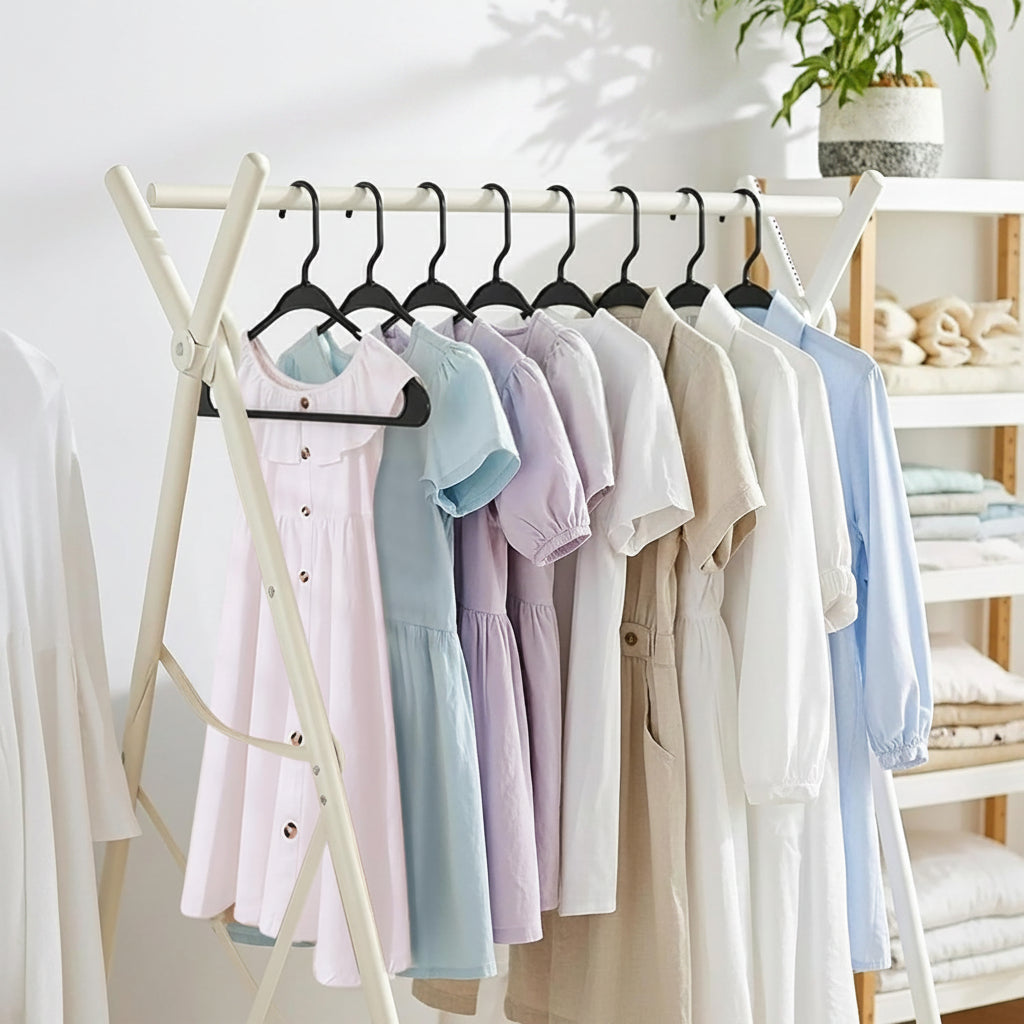 Space-Saving Heavy-Duty Clothes Hanger Set for Closets