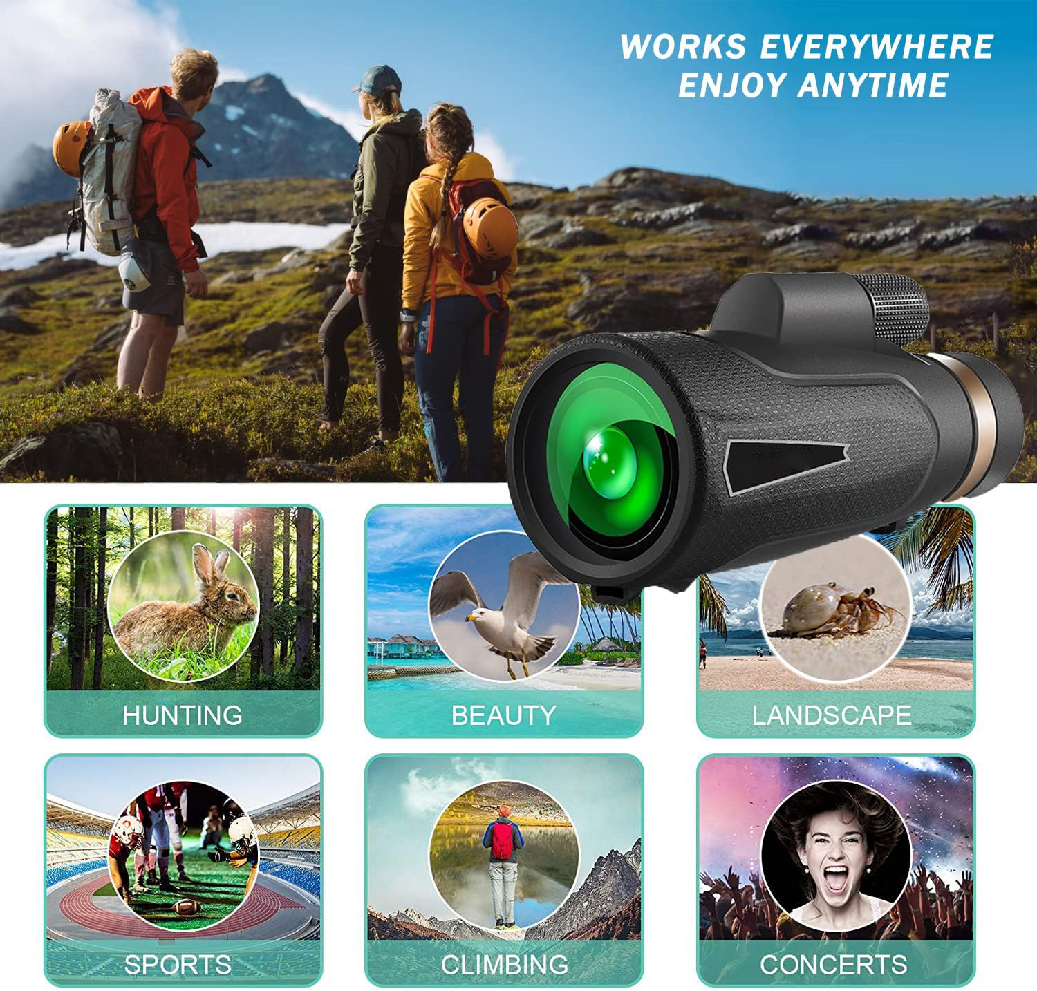 Compact High-Power Telescope for Outdoor Adventures