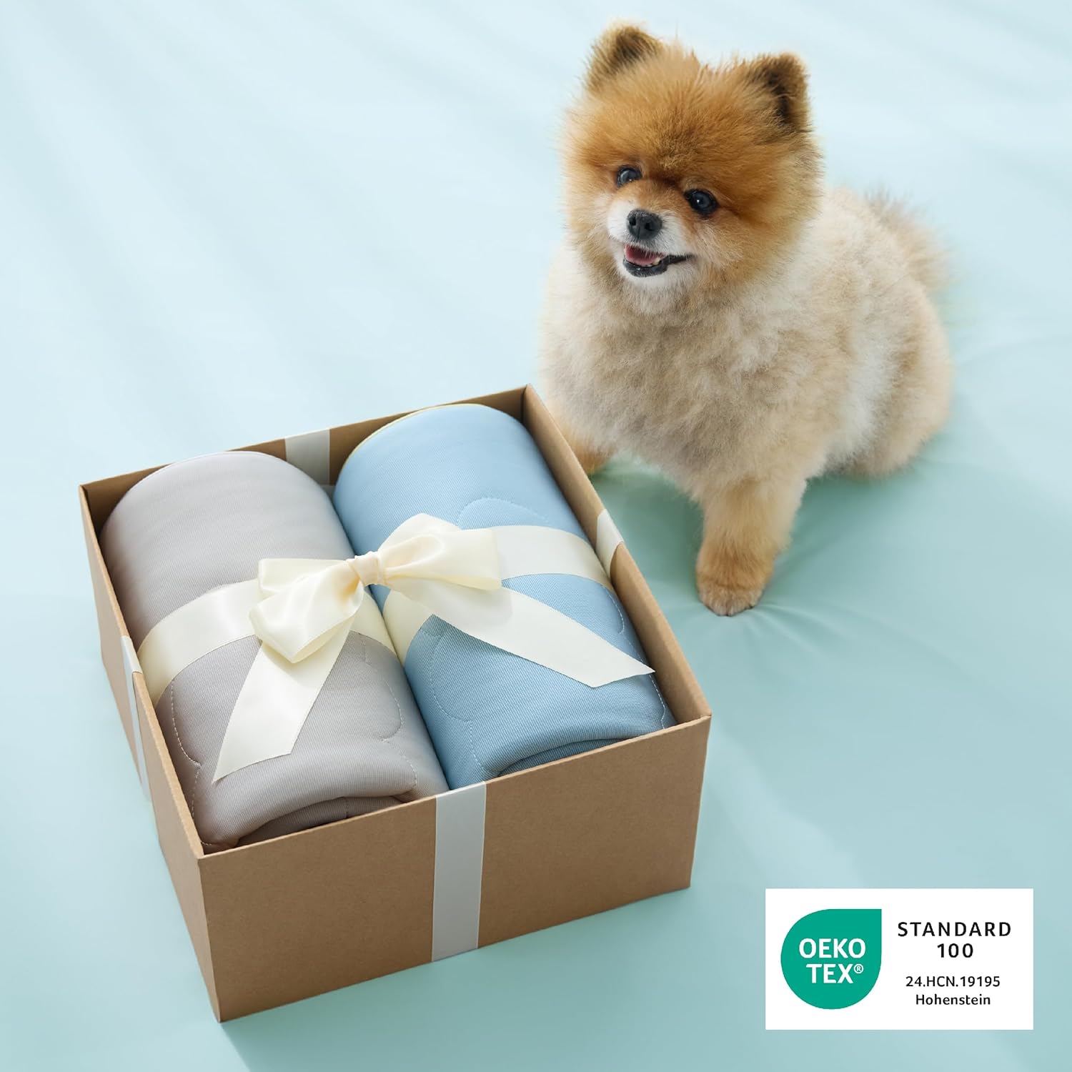 Cooling Dog Blanket with Q-MAX>0.4 | Washable Summer Throw for Pets
