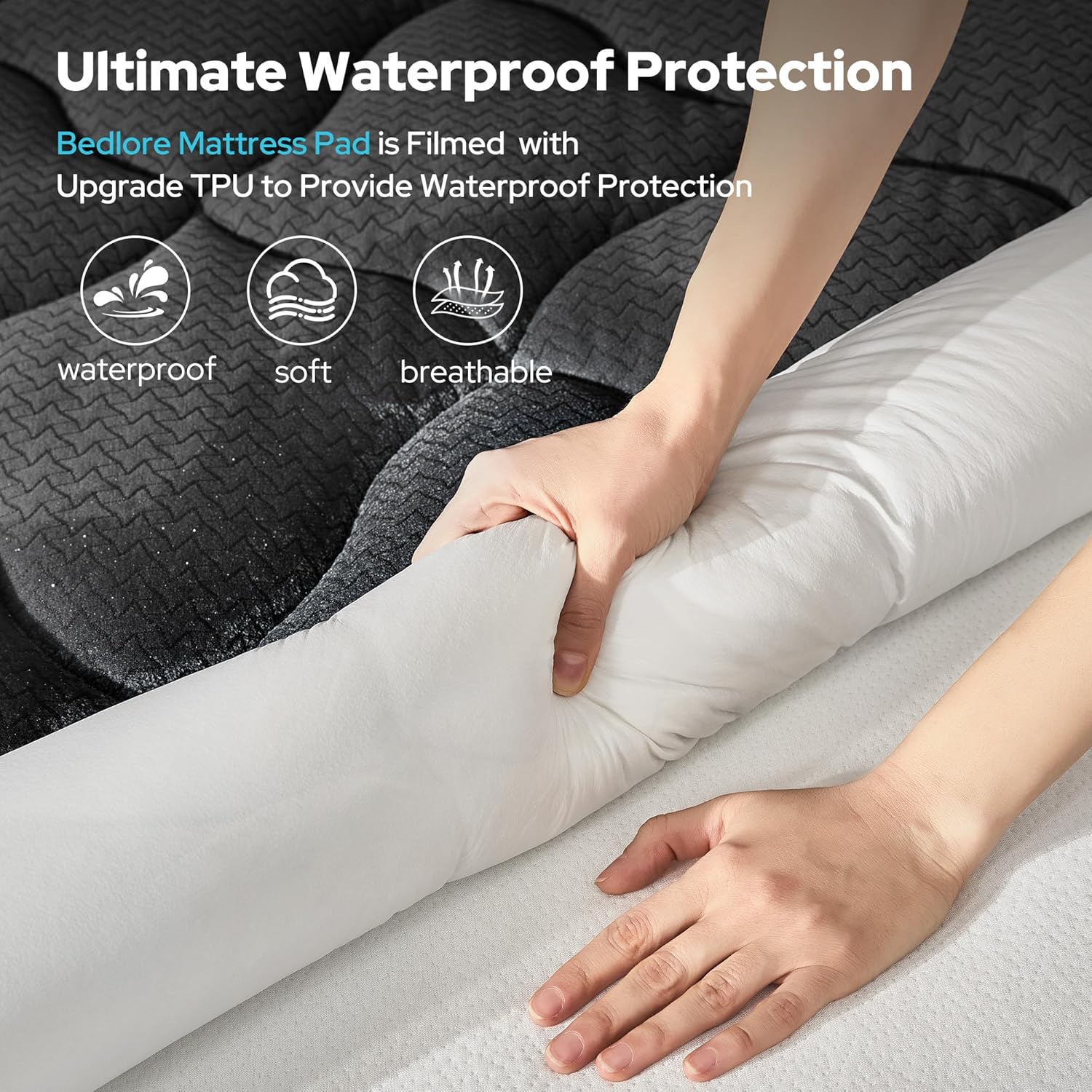 Waterproof Mattress Protector with Deep Pocket - Breathable and Silent