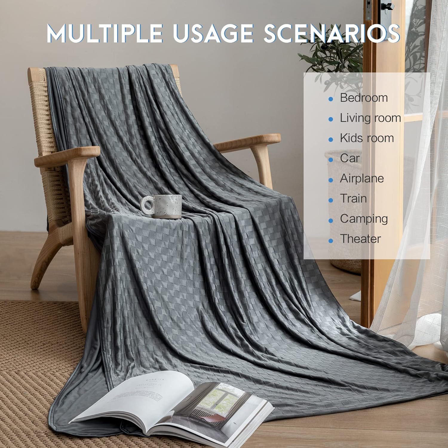 Cooling Summer Blanket - Lightweight & Breathable Double-Sided Chill Effect