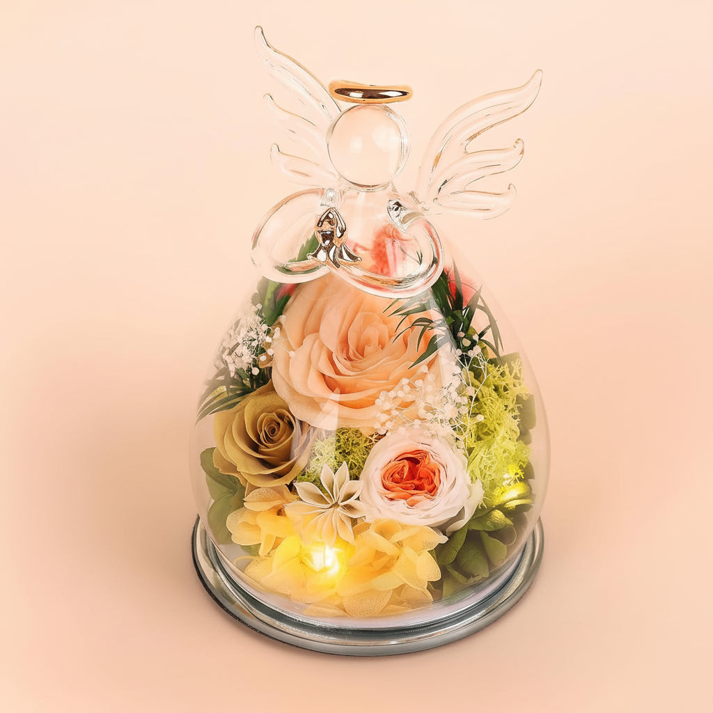 Timeless Rose Guardian in Glass Dome with Soft LED Lighting